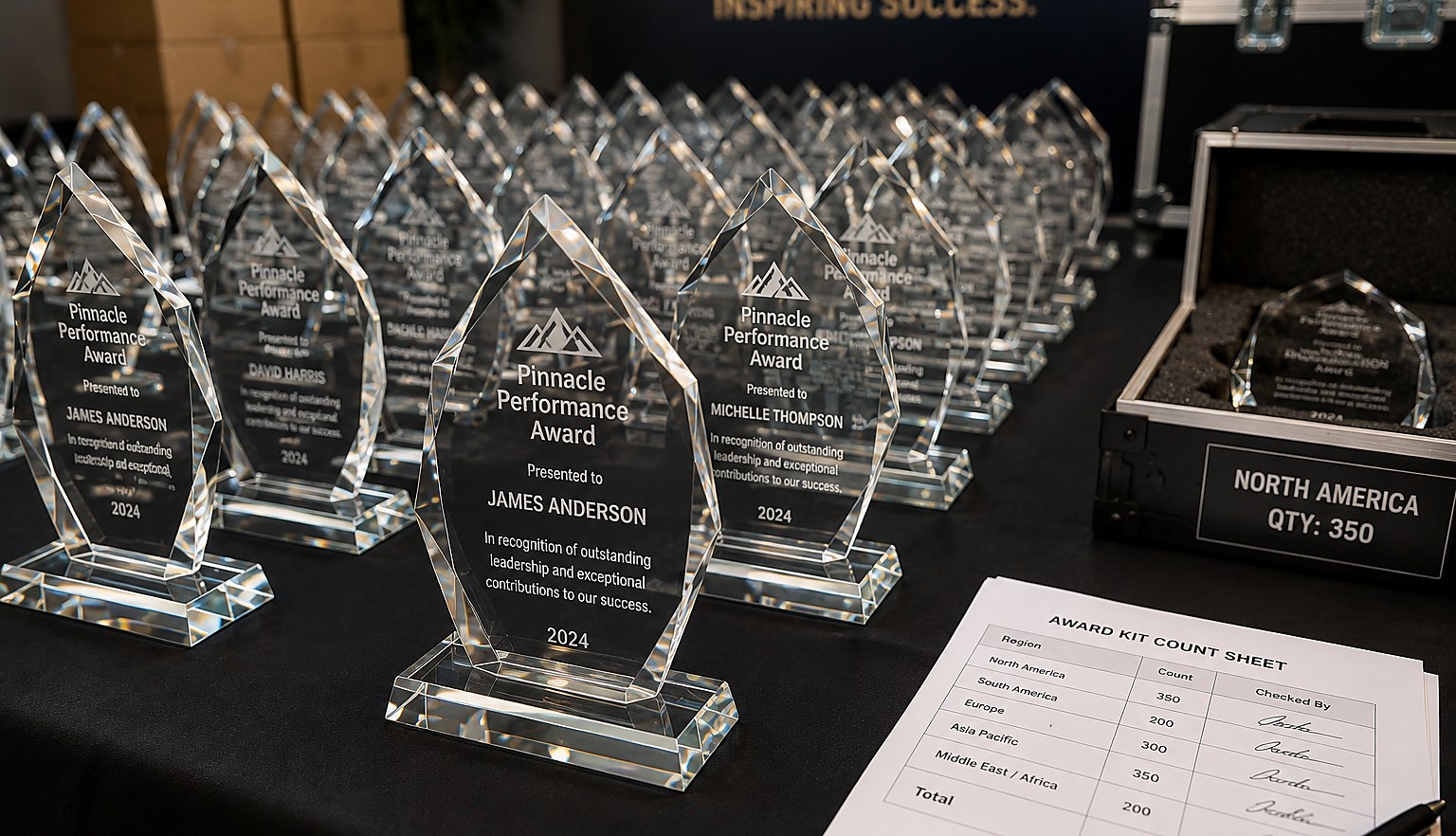 National sales awards, 1,400 units