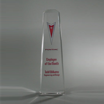 Beveled acrylic tower