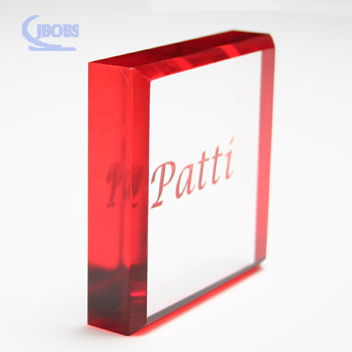 Etched crystal block