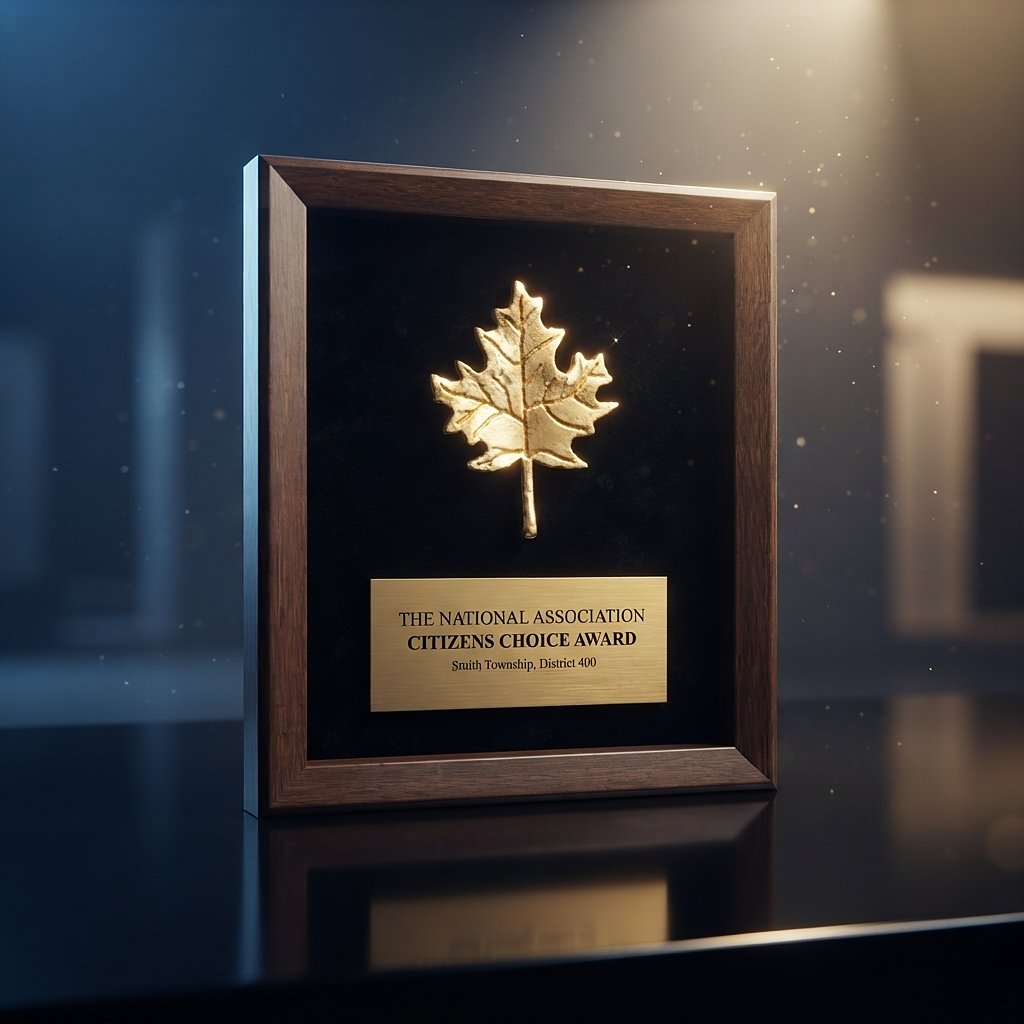 Maple Leaf Shadow Frame Award