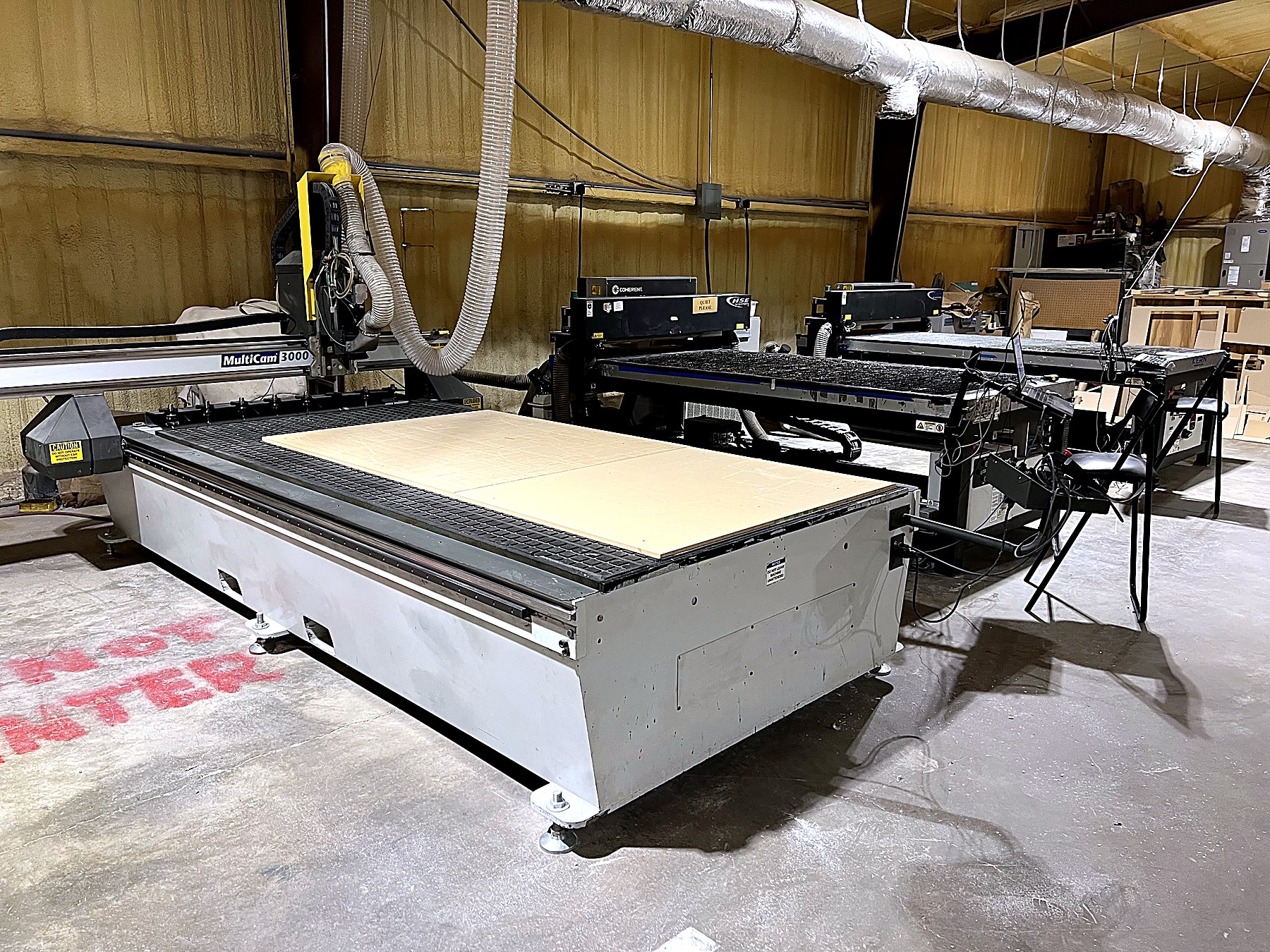 The 5×10 router bay on the Grand Prairie floor